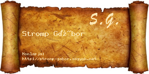 Stromp Gábor névjegykártya