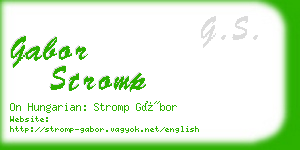 gabor stromp business card